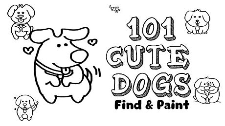 101 Cute Dogs: Find & Paint