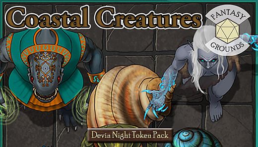 Fantasy Grounds - Devin Night Token Pack 161: Coastal Creatures