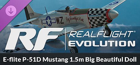RealFlight Evolution - E-flite P-51D Mustang 1.5m Big Beautiful Doll DLC