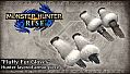 Monster Hunter Rise - "Fluffy Fur Gloves" Hunter layered armor piece