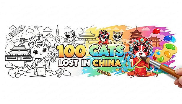 Buy 100 Cats Lost in China Find & Color