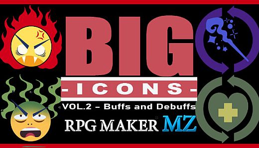 RPG Maker MZ - Big Icons Vol.2 - Buffs and Debuffs