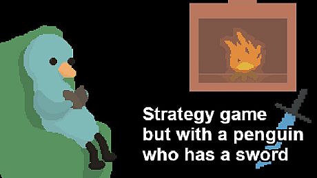 Strategy game but with a penguin who has a sword Game