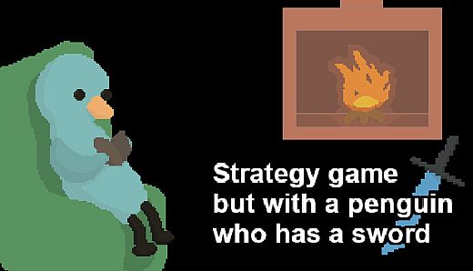 Strategy game but with a penguin who has a sword