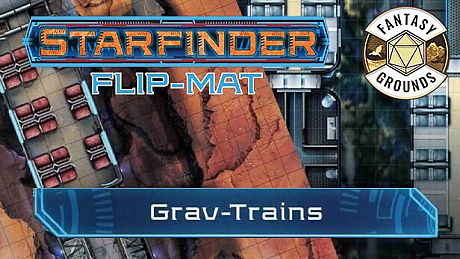Fantasy Grounds - Starfinder RPG - Starfinder Flip-Mat - Grav Trains DLC