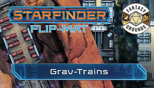 Fantasy Grounds - Starfinder RPG - Starfinder Flip-Mat - Grav Trains