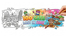 100 Cats Lost in Italy Find & Color