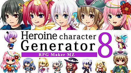 RPG Maker MZ - Heroine Character Generator 8 for MZ DLC