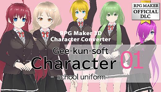 RPG Maker 3D Character Converter - Gee-kun-soft character 01 school uniform