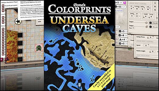 Fantasy Grounds - 0one's Colorprints #6: Undersea Caves (Map Pack)