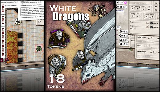 Fantasy Grounds - White Dragons (Token Pack)