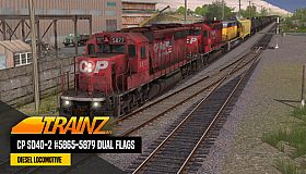 Trainz 2022 DLC - CP SD40-2 #5865-5879 Dual Flags