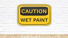 CAUTION WET PAINT