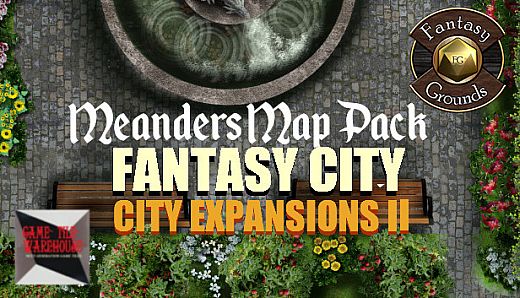 Fantasy Grounds - Meander Map Pack City Expansions II (Map Pack)