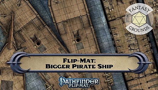 Fantasy Grounds - Pathfinder RPG - Pathfinder Flip-Mat: Bigger Pirate Ship