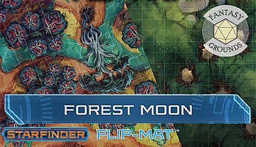 Fantasy Grounds - Starfinder RPG - FlipMat - Forest Moon