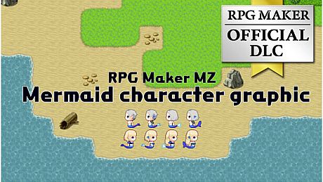 RPG Maker MZ - Mermaid character graphic DLC