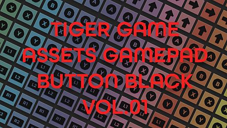 TIGER GAME ASSETS GAMEPAD BUTTON BLACK VOL.01 DLC