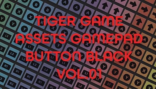 TIGER GAME ASSETS GAMEPAD BUTTON BLACK VOL.01