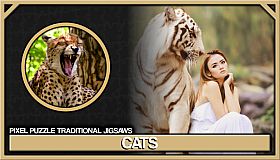 Pixel Puzzles Traditional Jigsaws Pack: Cats