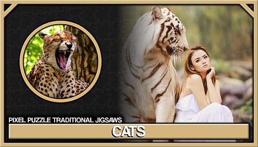 Pixel Puzzles Traditional Jigsaws Pack: Cats