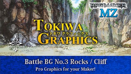 RPG Maker MZ - TOKIWA GRAPHICS Battle BG No.3 Rocks/Cliff DLC
