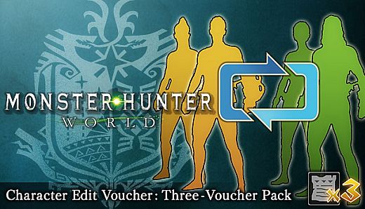 Monster Hunter: World - Character Edit Voucher: Three-Voucher Pack