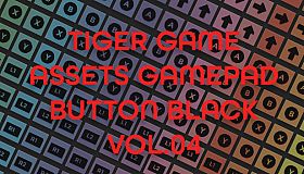 TIGER GAME ASSETS GAMEPAD BUTTON BLACK VOL.04