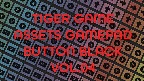 TIGER GAME ASSETS GAMEPAD BUTTON BLACK VOL.04 DLC