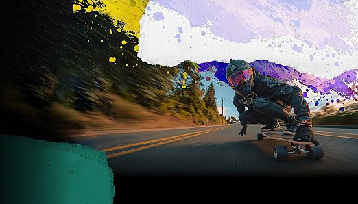 Longboard Skate Downhill Simulator
