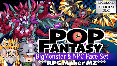 RPG Maker MZ - POP FANTASY BigMonster and NPC Face Set DLC