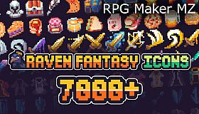 RPG Maker MZ - Raven Fantasy Icons - 7000+