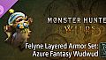 Monster Hunter Wilds - Felyne Layered Armor Set: Azure Fantasy Wudwud