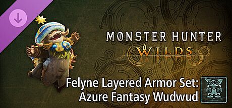 Monster Hunter Wilds - Felyne Layered Armor Set: Azure Fantasy Wudwud