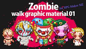 RPG Maker MZ - Zombie walk graphic material 01
