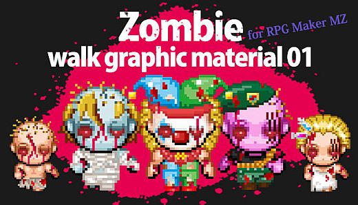 RPG Maker MZ - Zombie walk graphic material 01