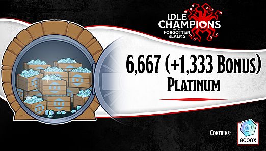 Idle Champions of the Forgotten Realms - 6,667 (+1,333 Bonus) Platinum