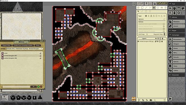 Fantasy Grounds - Pathfinder RPG - Pathfinder Flip-Mat: Wicked Dungeon