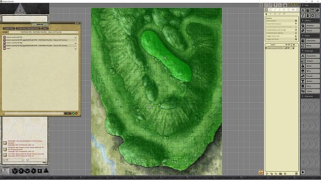 Fantasy Grounds - Pathfinder RPG - Pathfinder Flip-Mat - Classic Hill Country