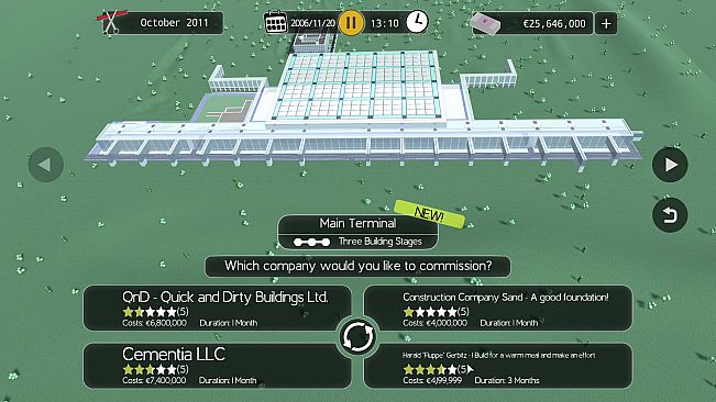 Chaotic Airport Construction Manager