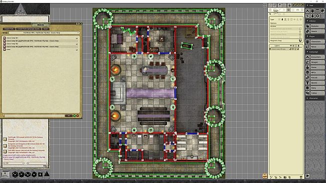 Fantasy Grounds - Pathfinder RPG - GameMastery Flip-Mat - Classic Keep