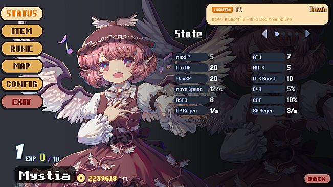 Touhou Blooming Chaos 2 - Chara Pack Special:Mystia Lorelei