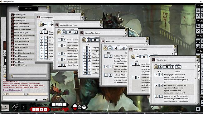 Fantasy Grounds - Shadow of the Demon Lord Monstrous Pack 6 - The Remainder