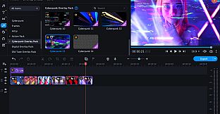 Movavi Video Suite 2023 - Cyberpunk Overlay Pack