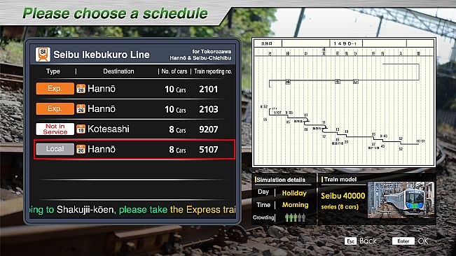JR EAST Train Simulator: Seibu Railway Ikebukuro Line (Ikebukuro to Hannō) 40000 Series