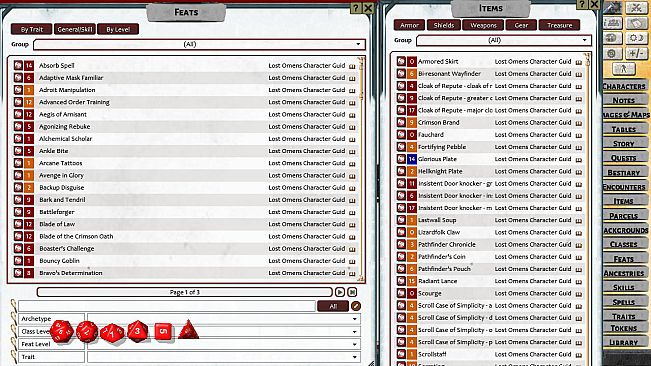 Fantasy Grounds - Pathfinder 2 RPG - Pathfinder Lost Omens Character Guide