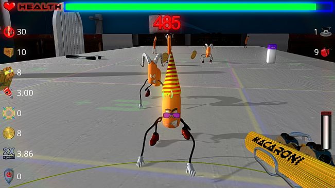 Die, zombie sausage, die!