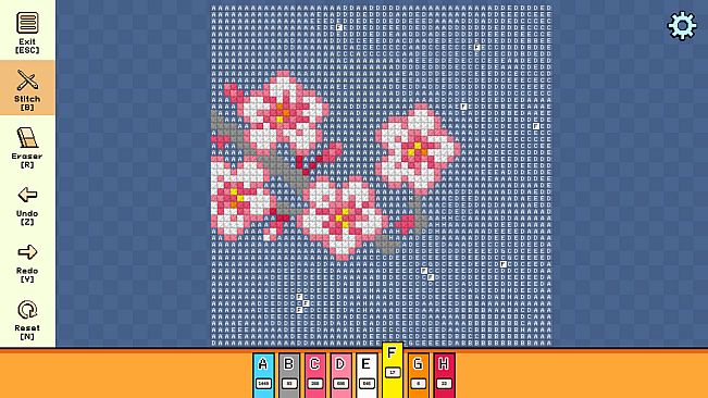 Pixel Cross Stitch - Flowers and Butterflies Pack 3