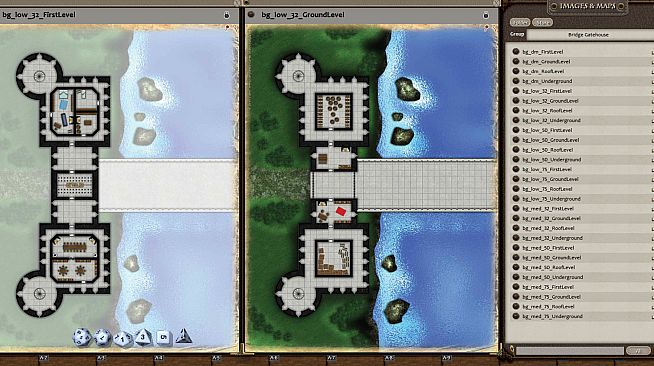 Fantasy Grounds - 0one's Colorprints #4: Bridge Gatehouse (Map Pack)