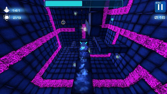 Deep Blue 3D Maze in Space